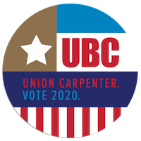 Image: UBC. Union Carpenter. Vote 2020.